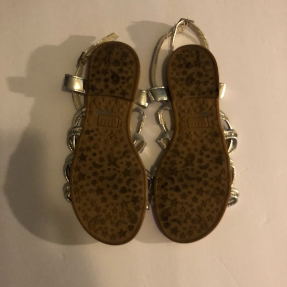 stuart weitzman silver strappy sandals - Picture 4 of 5